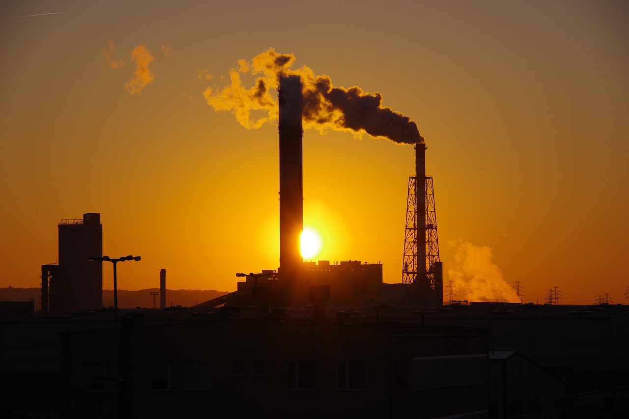Smoke stack at a refinery